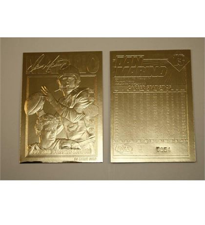 DAN MARINO 2000 23KT Gold Card Sculptured NFL All-Time Passing Leader NM-MT