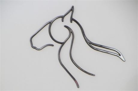 Horse Head Line Art Sculpture - Unsigned