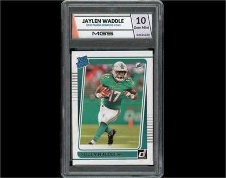2021 Panini Donruss Jaylen Waddle MGS GRADED 10 GEM _263 RC DOLPHIN ROOKIE WR
